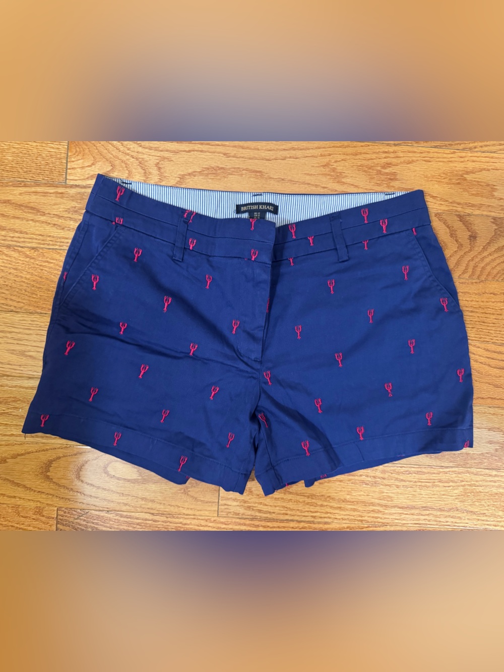 British Khaki Navy with Red Embroidery
